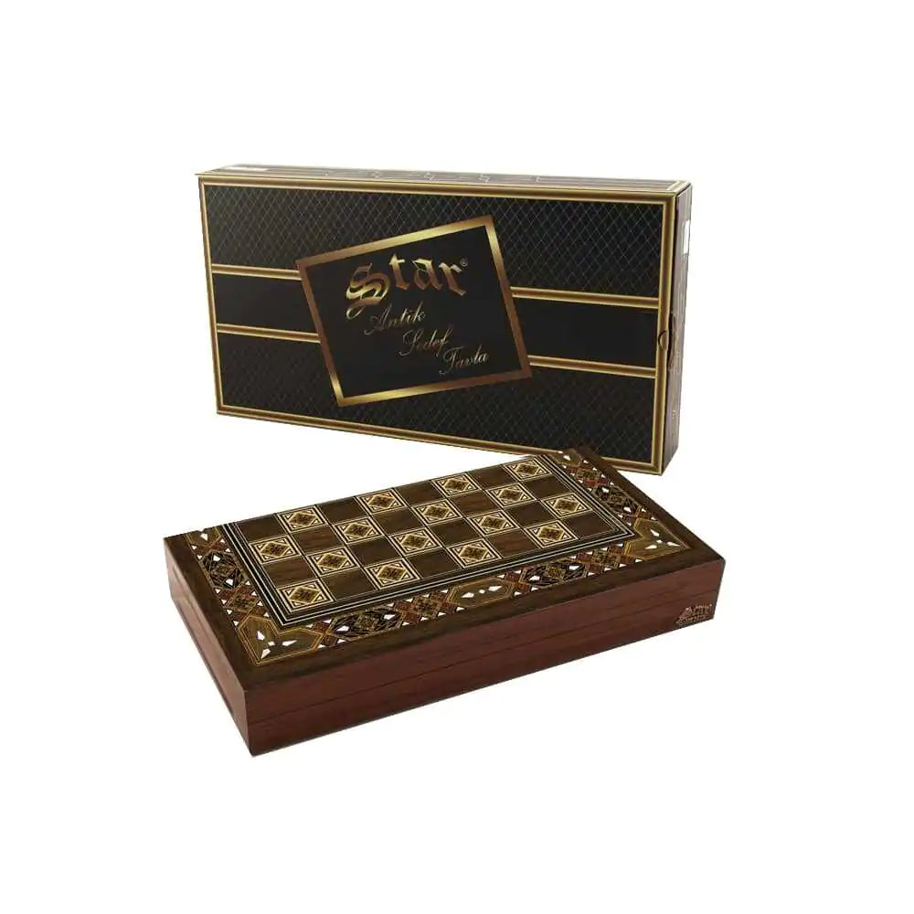 Star Antique Mosaic Backgammon Set