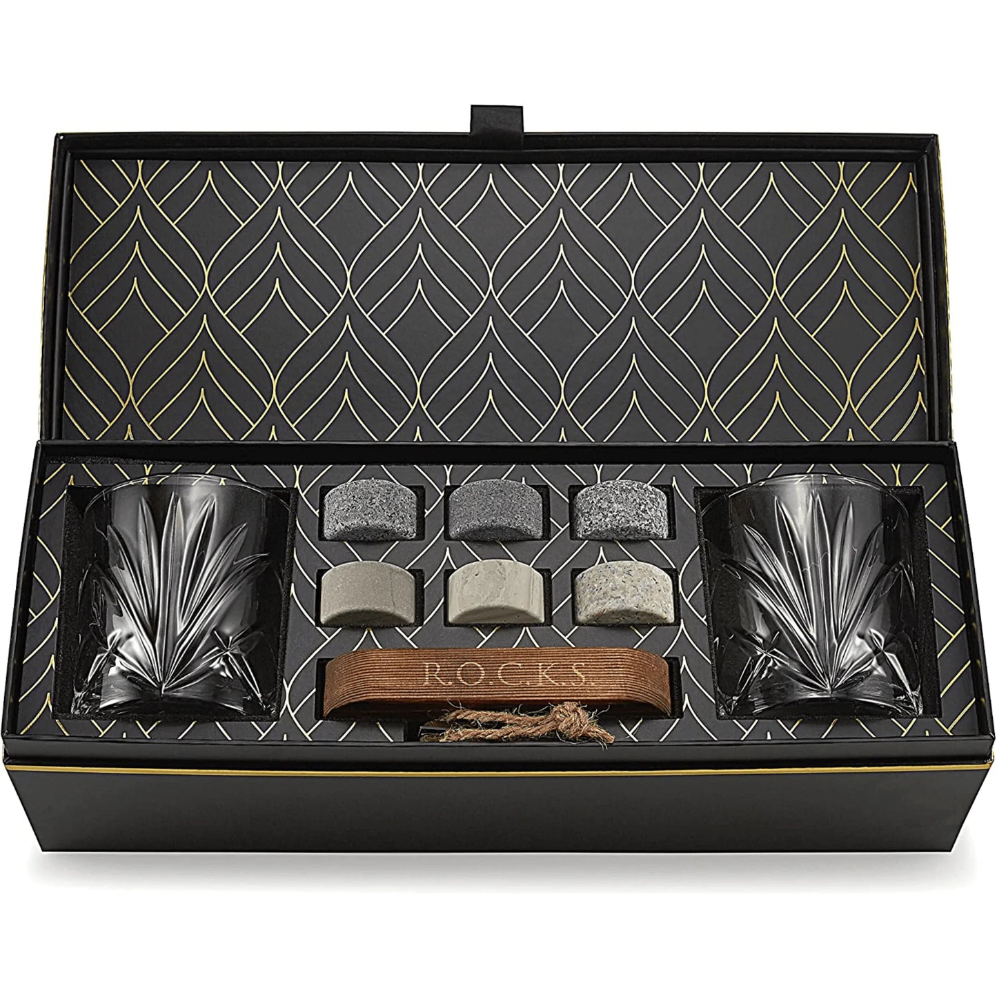 1 The Connoisseur's Set - Whiskey Stones & Palm Glass Edition