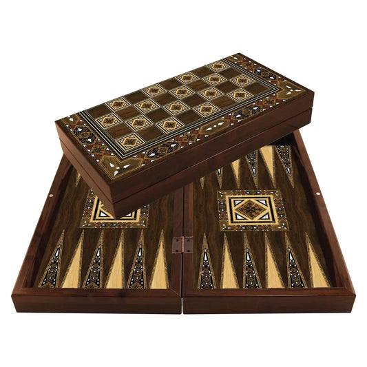 Star Antique Mosaic Backgammon Set