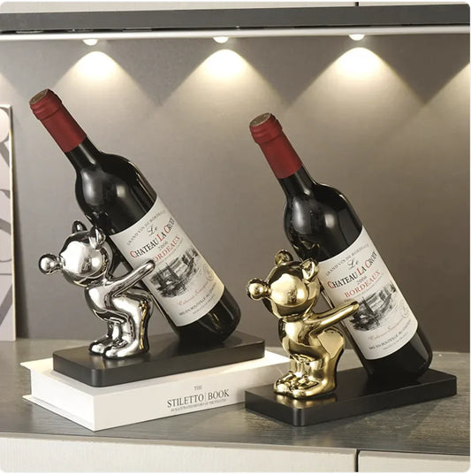 Elegant Wine Rack & Decorative Ornament